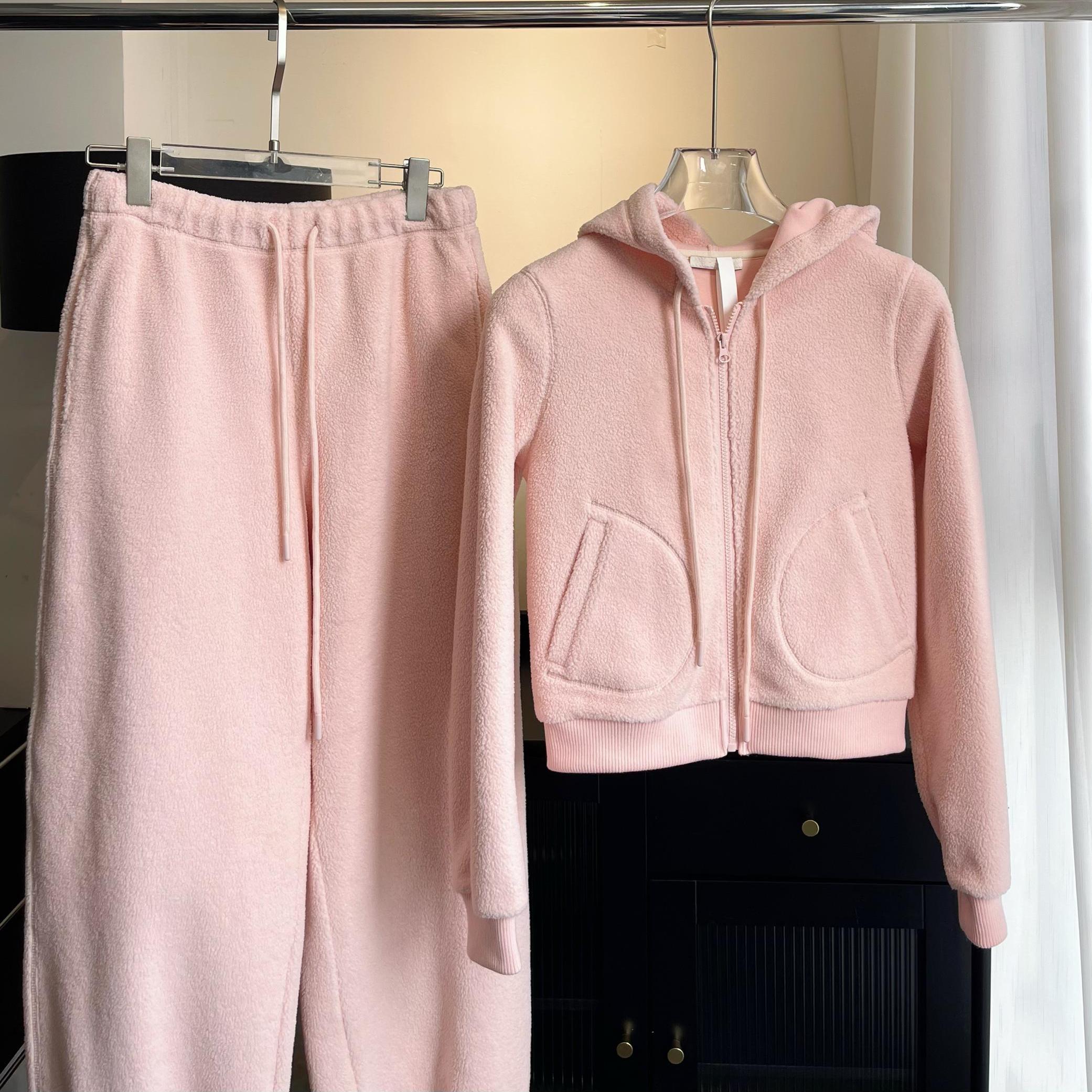 MINI老江 凯蒂粉和考拉灰摇粒绒运动休闲卫衣&卫裤套装