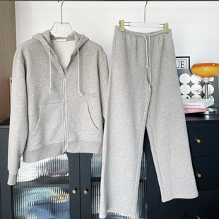 套装 bridge连帽卫衣外套女直筒休闲百搭卫裤 london MINI老江
