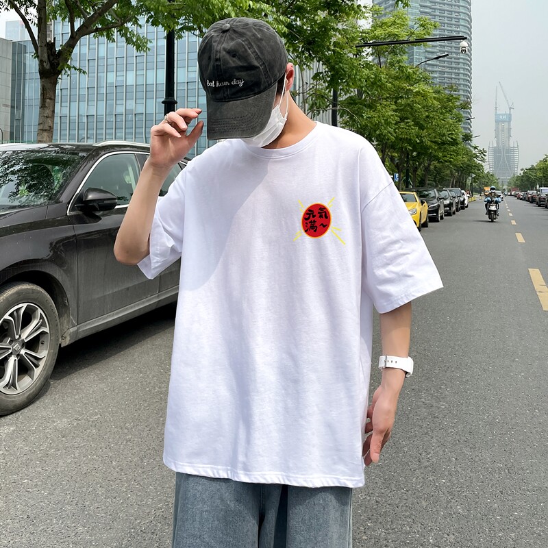 D2126港风室外新款夏季潮牌纯棉衣服ins原宿港风宽松半袖,男装T恤,星座510A-6