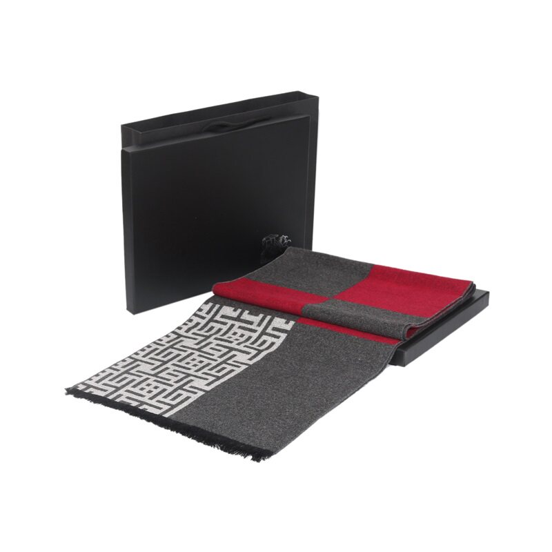 WJ0929P28秋冬男提花格子流苏中长清新拼接围巾男士休闲百搭商务，围巾，星座510A-6