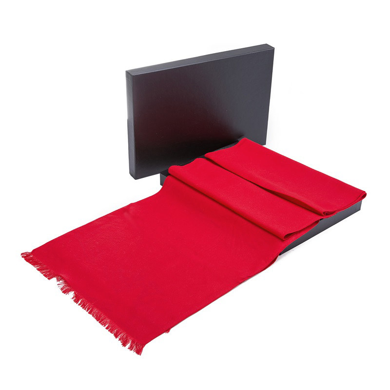 WJ0977P28礼盒装礼仪公司活动年会礼品秋冬纯色双面绒大红色围巾，围巾，星座510A-6