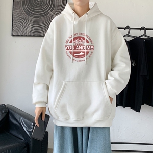 L2487P48卫衣男秋冬新款潮趣文字印花潮流休闲帅气连帽外套图片