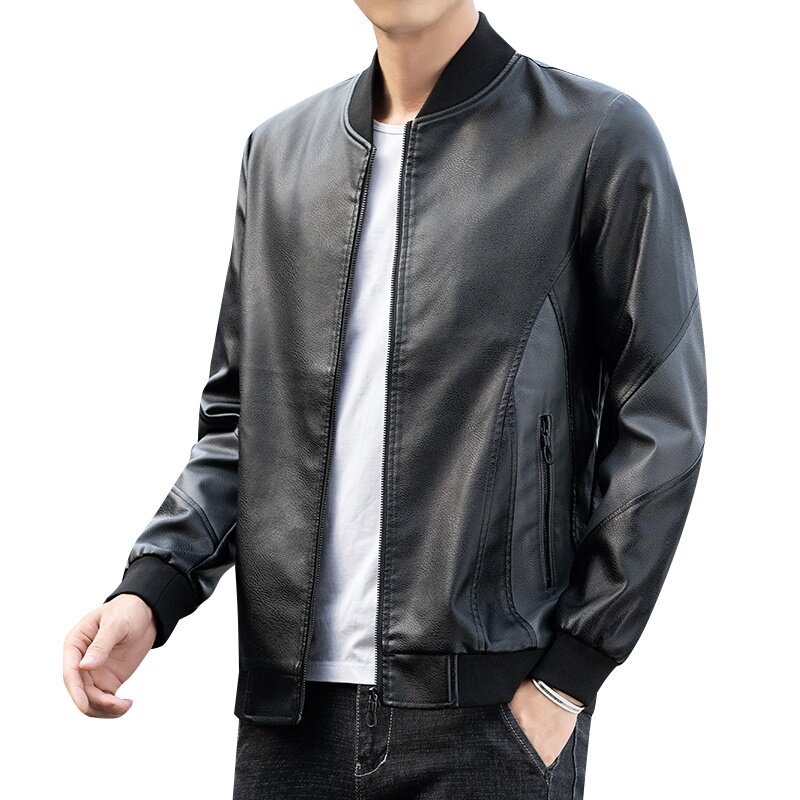 PY5255P85天台景刺绣夹克外套PU棒球服男士皮衣2023新款秋冬,男装皮衣,星座510A-2