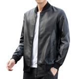 PY5255P85天台景刺绣夹克外套PU棒球服男士皮衣2023新款秋冬，男装皮衣，星座510A-2