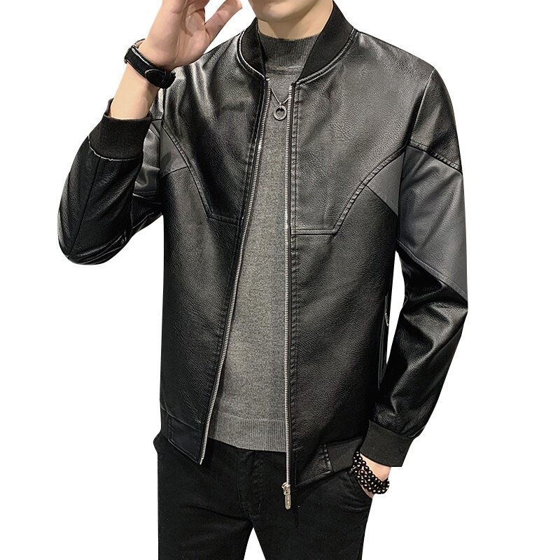 PY5253P85木木潮男皮衣刺绣夹克外套男装PU皮衣男士皮衣2023新款,男装皮衣,星座510A-2