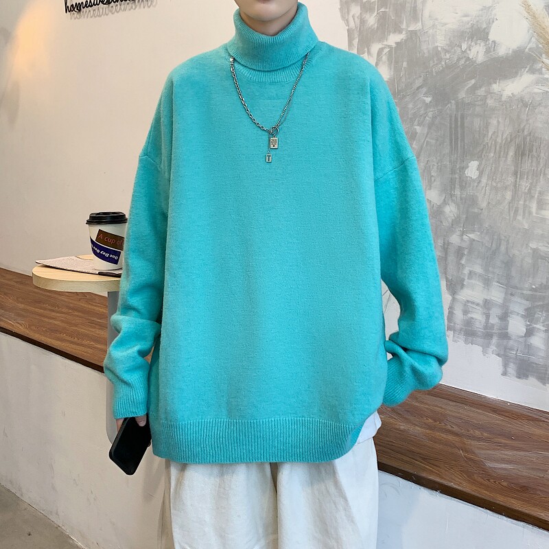 MG5788P47高领毛衣男高级感慵懒潮牌oversize古着vintage冬加厚,男装针织衫/毛衣,星座510A-2