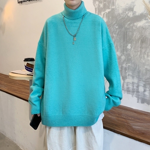 MG5788P47高领毛衣男高级感慵懒潮牌oversize古着vintage冬加厚图片