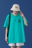 D2124中性女模纯多色全棉夏季新款时尚印花大码短袖情侣款T恤，男装T恤，星座510A-6