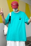 D2122港风室外纯多色全棉夏季新款时尚印花大码短袖情侣款T恤，男装T恤，星座510A-6