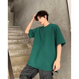 TB8405P25短袖男T恤青少年菠萝格圆弧下摆休闲学生纯色百搭半袖，男装T恤，星座510A-6