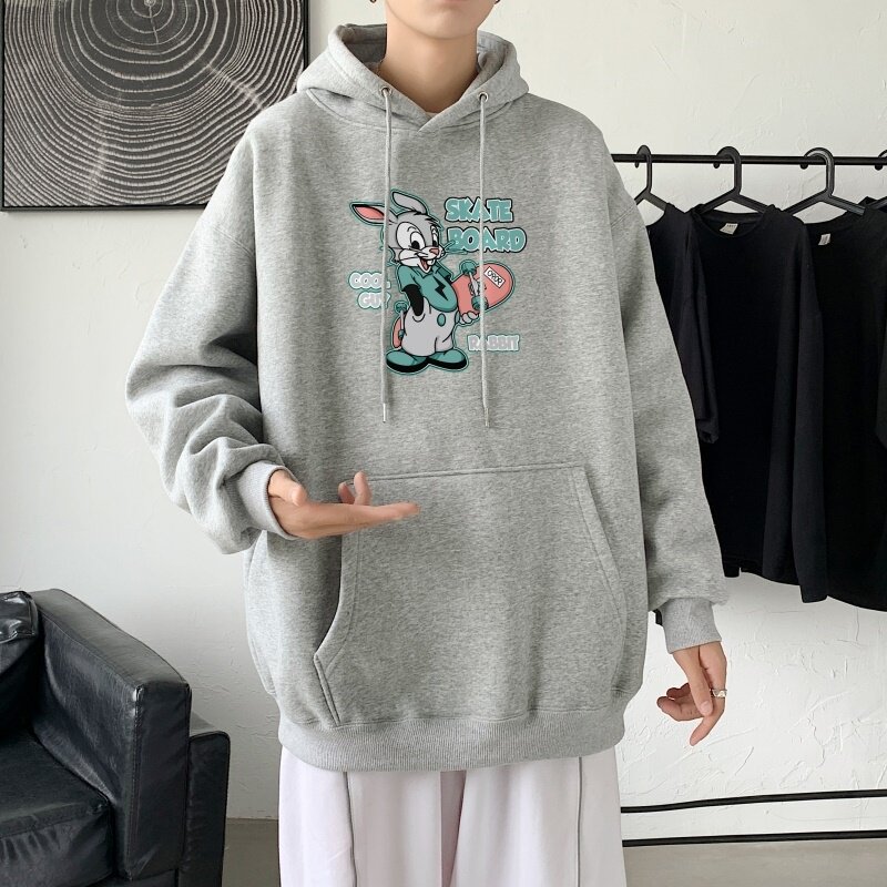L2558P48秋装2023新款潮趣印花学生潮流男女情侣连帽卫衣,男装卫衣,星座510A-2