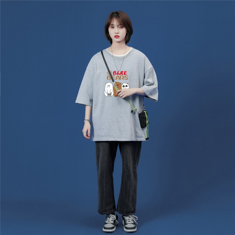 T3330P25中性风2023夏新款T恤男宽松T恤落肩港风男T仓库一件起送,男装T恤,星座510A-2