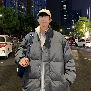 MY5787P75加厚宽松男生棉衣光板羊羔绒内里立领棉服外套男装冬季图片