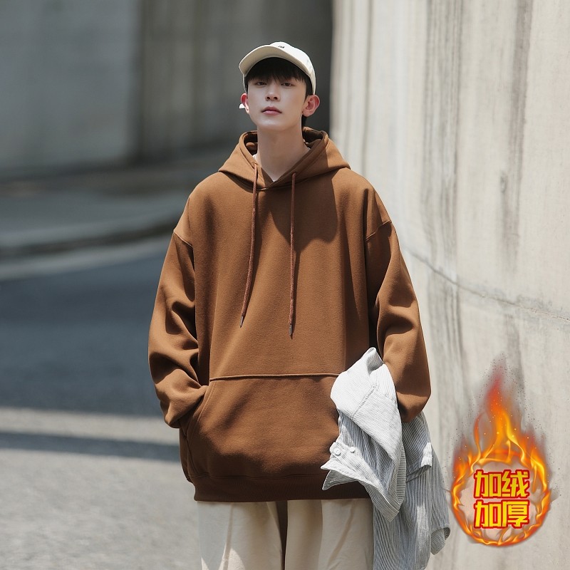 GB5923P49日系cityboy纯色连帽卫衣男潮牌ins大码宽松百搭秋季潮,男装卫衣,星座510A-2