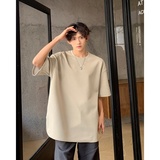 TB8405P25短袖男T恤青少年菠萝格圆弧下摆休闲学生纯色百搭半袖，男装T恤，星座510A-6