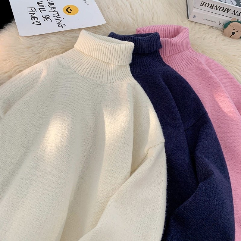 MG7453P45高领毛衣外套少女冬装初中高中学生宽松加厚外穿针织衫,男装针织衫/毛衣,星座510A-6