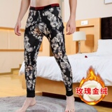 N2714P23黑色迷彩加绒加厚打底裤青年时尚弹力印花秋裤紧身修身韩，保暖内衣，星座510A-2