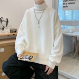 MG5788P47高级感慵懒潮牌oversize古着vintage冬加厚高领毛衣男，男装针织衫/毛衣，星座510A-2