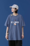 T2296中性模特潮趣文字印花夏款圆领短袖潮宽松夏季半袖T恤，男装T恤，星座510A-6
