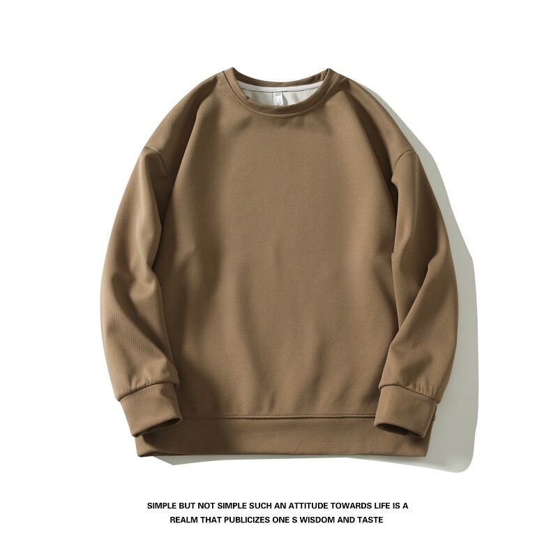 YB7447P35直播品质男士大菠萝纹卫衣圆领男上装卫秋冬男打底卫衣,男装卫衣,星座510A-2