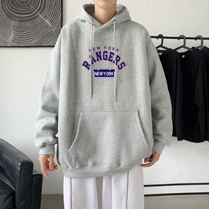 L2425秋港风外套男女2021秋新款卫衣ins连帽套头印花卫衣图片