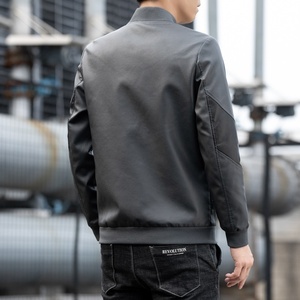PY5255P85天台景 刺绣夹克外套PU棒球服男士皮衣2023新款秋冬图片