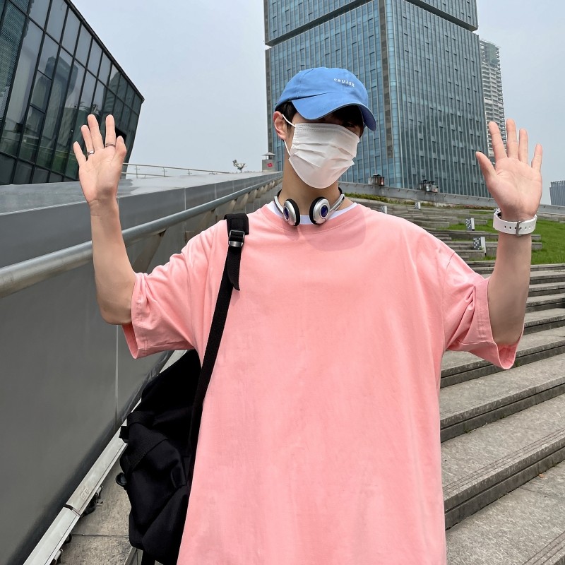 TG6279P15男士港风男士纯色T恤高货纯棉男T光板落肩款T恤,男装T恤,星座510A-2