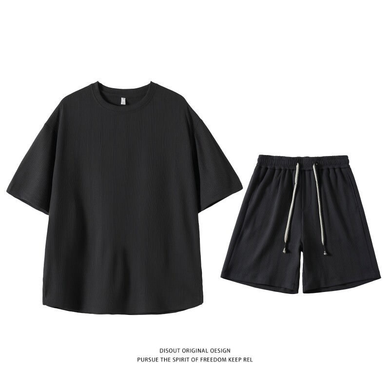TZSD8409P55运动套装男士夏季休闲短裤子t恤ins速干垂感衣服一套,男装休闲套装,星座510A-6