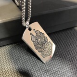 G1837P8欧美双旗吊坠个性项链创意男士钛钢吊坠T恤链毛衣链配饰，头饰，星座510A-2