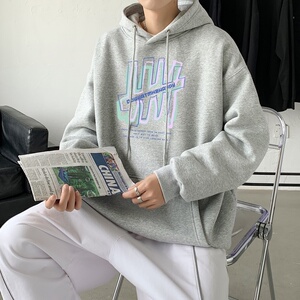 L2445P48秋冬新款卫衣男装宽松港风日系外套连帽衣服宽松卫衣图片