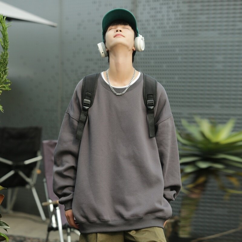 GB5616P29光板圆领卫衣45%棉55%聚酯纤维浅灰,男装卫衣,星座510A-2