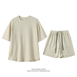 TZSD8409P55运动套装男士夏季休闲短裤子t恤ins速干垂感衣服一套