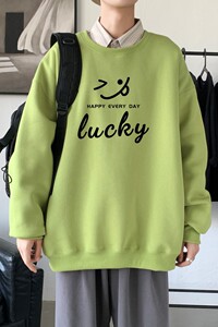 Y2297主推 2021秋季ins潮男士潮趣印花卫衣时尚圆领宽松上衣图片