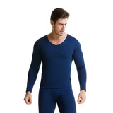N1258P35男阳离子保暖内衣V领轻盈速热纤维内衣细绒中厚贴身内衣，保暖内衣，星座510A-6