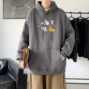 L2491P48秋装2023新款潮趣印花学生潮流男女情侣连帽卫衣图片