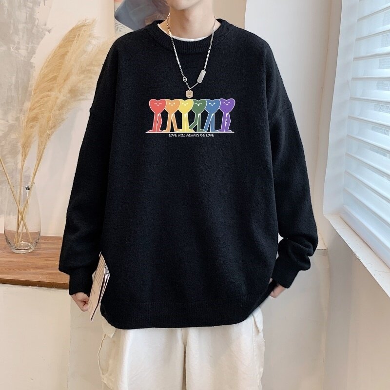 MD2805P55毛衣男韩版潮流宽松bf慵懒圆领秋男士针织衫打底线衣服,男装针织衫/毛衣,星座510A-2
