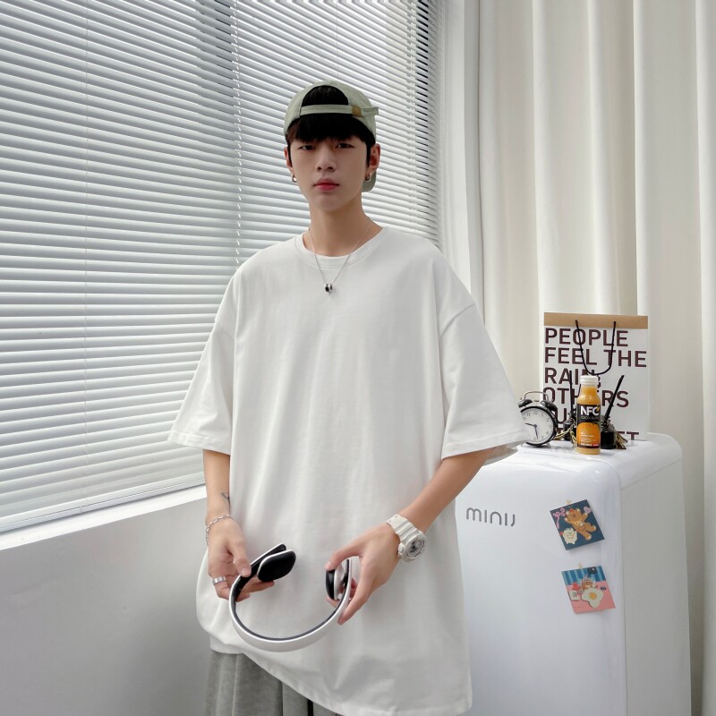 TG6285P15男士港风男士纯色T恤高货纯棉男T光板落肩款T恤,男装T恤,星座510A-2