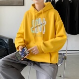 L2445P48秋装21中性纯色连帽卫衣套头宽松外套情侣装打底帽衫，男装卫衣，星座510A-2