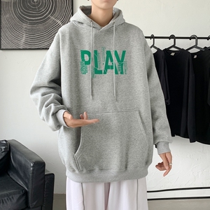 L2554P48秋季上新休闲连帽百搭韩潮外套卫衣男情侣装连帽卫衣图片