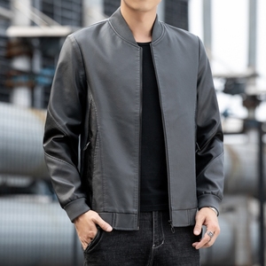 PY5255P85天台景 刺绣夹克外套PU棒球服男士皮衣2023新款秋冬图片