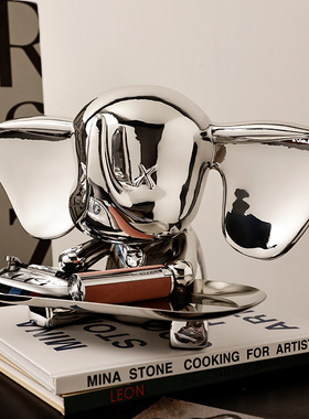 小飞象托盘摆件入户玄关钥匙收纳