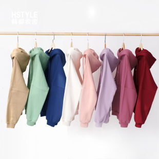 春装 长袖 新款 绣花连帽学生打底衫 卫衣女 宽松时尚 韩都衣舍2020韩版