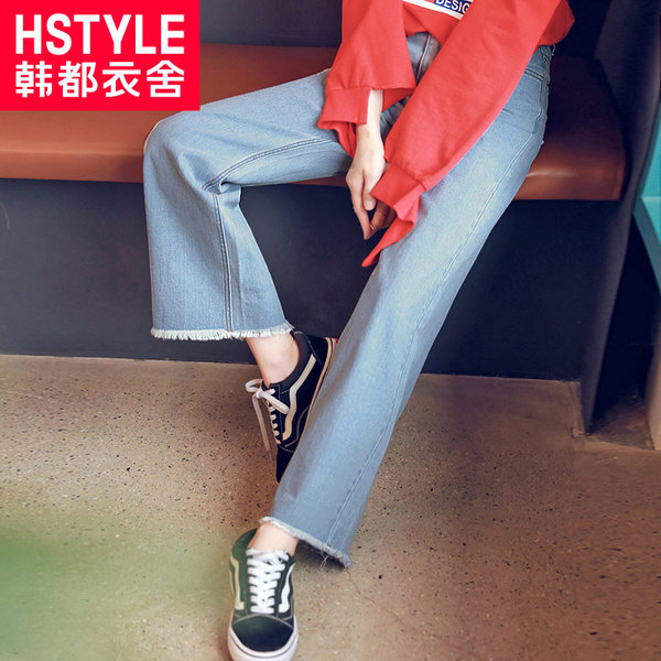 韩都衣舍  2018春季新款 毛边女式牛仔裤 天猫优惠券折后￥86包邮（￥136-50​）