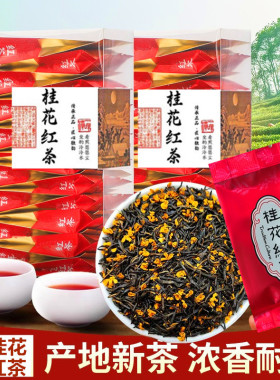 桂花茶九曲红梅茶杭州茶叶桂花红茶金骏眉小袋装浓香小袋茶小包装