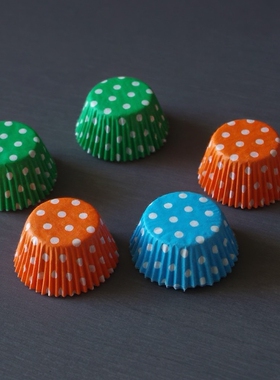 彩色波点烘焙防油纸杯蛋糕纸杯麦芬纸杯杯子蛋糕纸杯防油纸托5cm