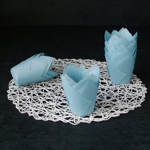 莫迪蓝色系耐高温烘焙蛋糕防油纸托麦芬大号咖啡色蓝色蛋糕纸杯