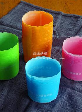 新年圣诞PET白色半透明磨砂杯子蛋糕麦芬耐热杯烘焙蛋糕纸杯10个