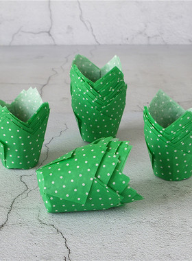 烘焙纸杯绿色森系甜品台装饰蛋糕纸杯麦芬杯子纸杯防油面包纸托