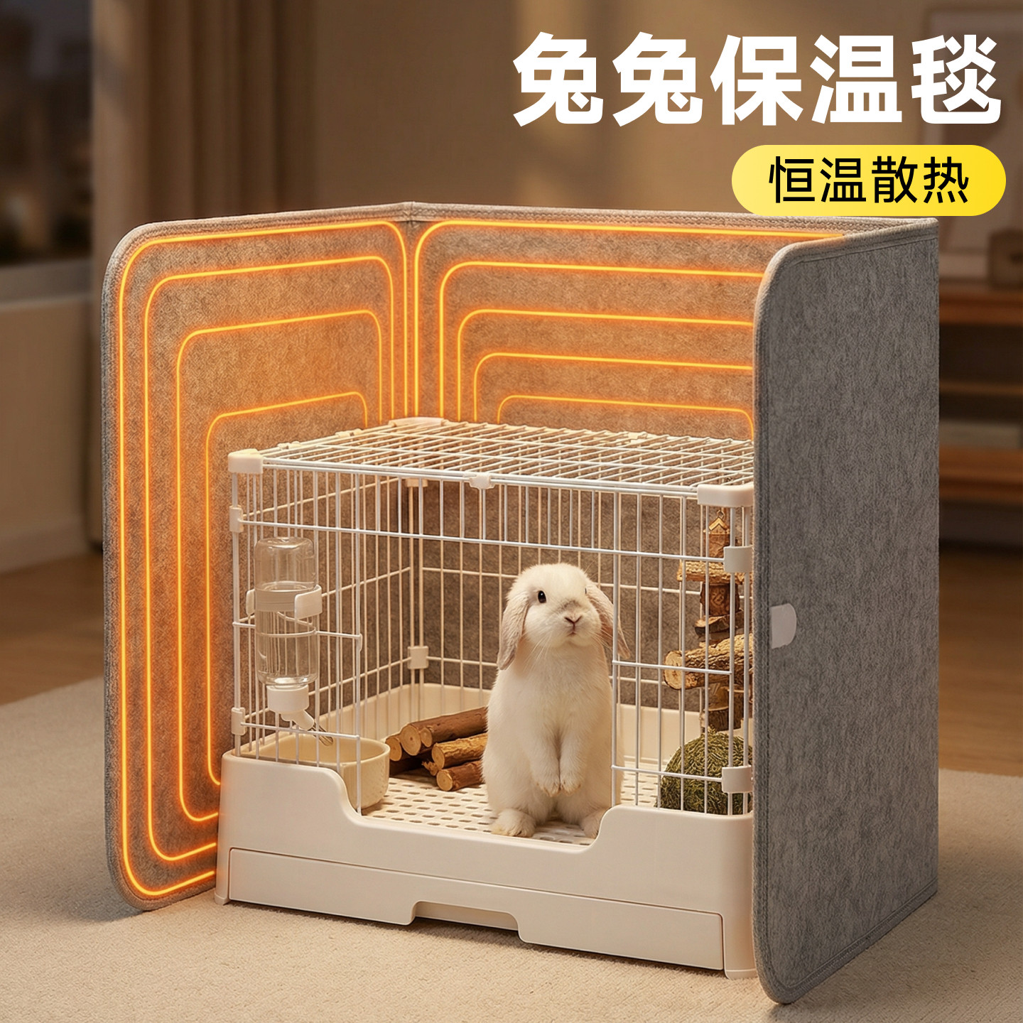 兔笼保温罩兔子窝过冬神器防寒取暖冬季侏儒兔专用加热毯宠物恒温,宠物/宠物食品及用品,兔兔温控设备,淘宝优惠券,粉丝福利购,淘宝优惠卷