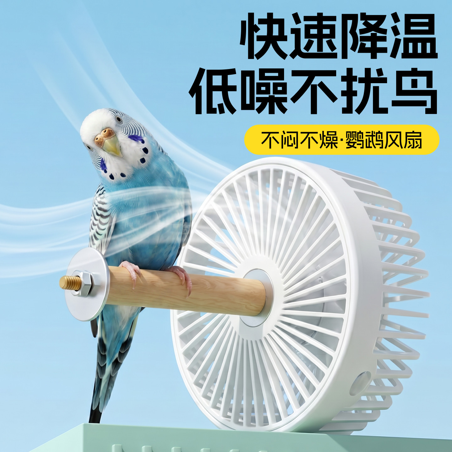 鹦鹉风扇夏季降温神器悬挂式鸟笼送凉凤牡丹小太阳和尚宠物用品